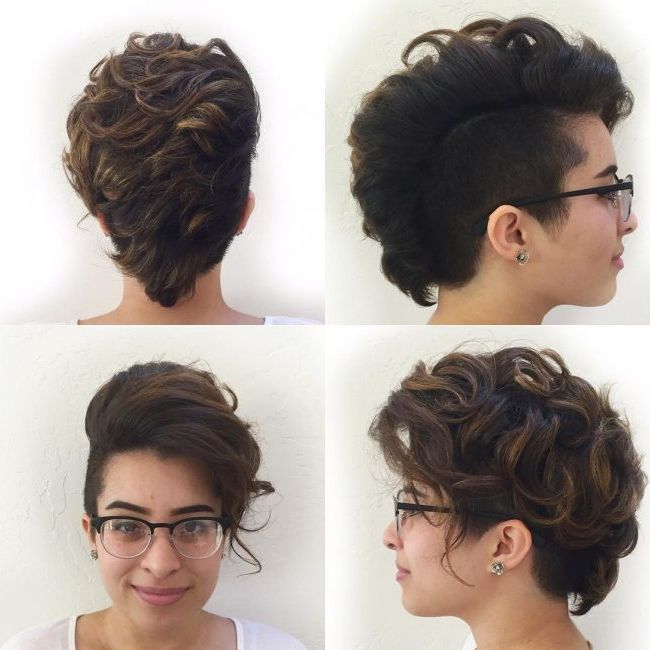 35 Great Curly Mohawk Hairstyles – Cuteness And Boldness Intended For Short And Curly Faux Mohawk Hairstyles (Photo 9 of 25)