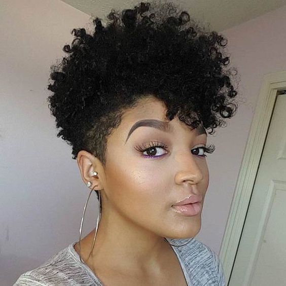 40 Mohawk Hairstyles For Black Women | Tapered Haircut With Natural Curls Mohawk Hairstyles (View 15 of 25)