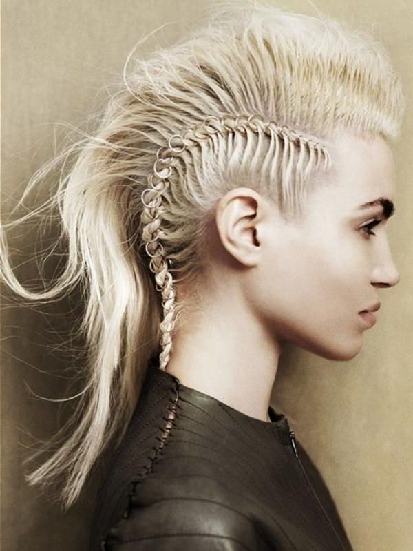 45 Fantastic Braided Mohawks To Turn Heads And Rock This Season With Blonde Teased Mohawk Hairstyles (Photo 12 of 25)