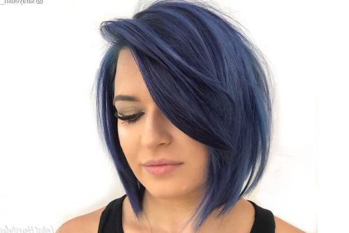 46 Bob With Bangs Hairstyle Ideas Trending For 2019 With Shoulder Length Bob Hairstyles With Side Bang (View 10 of 25)