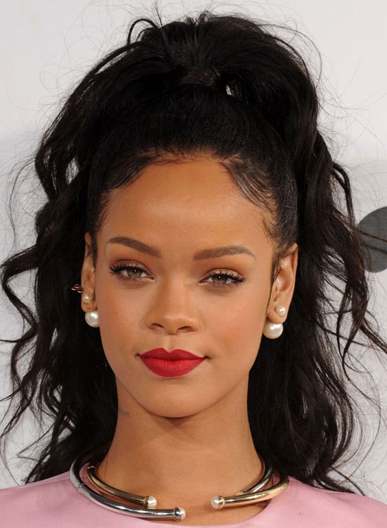 50 Best Rihanna Hairstyles In Rihanna Black Curled Mohawk Hairstyles (Photo 24 of 25)