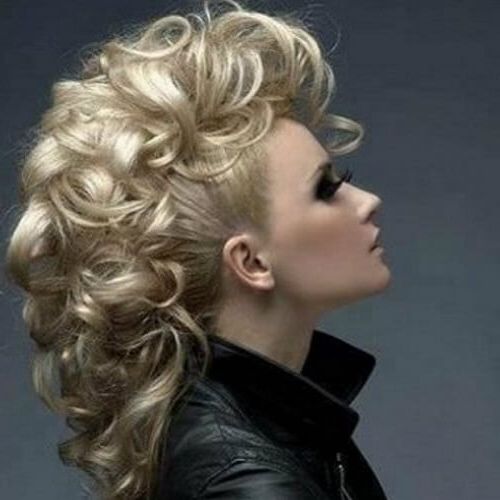 50 Brilliant Faux Hawk Styling Ideas To Try Out | Hair With Elegant Curly Mohawk Updo Hairstyles (Photo 22 of 25)