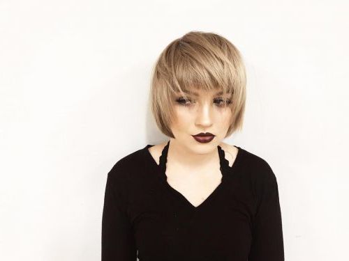 50 Chic Short Bob Hairstyles & Haircuts For Women In 2019 Throughout Round Bob Hairstyles With Front Bang (Photo 14 of 25)
