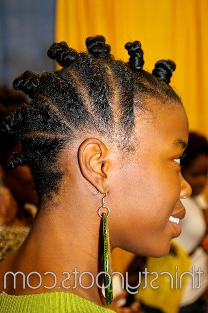 50 Hot Black Hairstyles Throughout Braided Bantu Knots Mohawk Hairstyles (View 16 of 25)