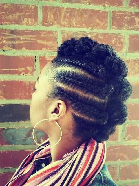 Featured Photo of Top 25 of Mohawk Hairstyles with Braided Bantu Knots