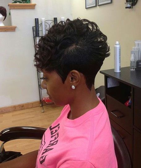 50 Mohawk Hairstyles For Black Women | Mohawk Hairstyles Regarding Short And Curly Faux Mohawk Hairstyles (Photo 5 of 25)