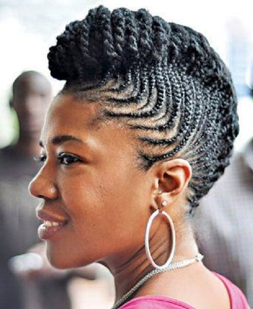 50 Mohawk Hairstyles For Black Women | Stayglam Inside Center Braid Mohawk Hairstyles (View 24 of 25)