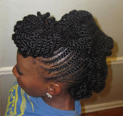 50 Mohawk Hairstyles For Black Women | Stayglam Inside Fully Braided Mohawk Hairstyles (View 9 of 25)