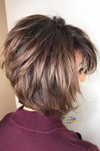 50 Stylish Layered Bob Hairstyles | Lovehairstyles In Short Rounded And Textured Bob Hairstyles (Photo 14 of 25)