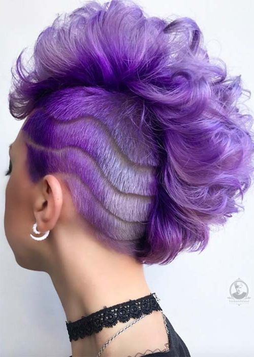 51 Edgy And Rad Short Undercut Hairstyles For Women – Glowsly Pertaining To Icy Purple Mohawk Hairstyles With Shaved Sides (View 13 of 25)