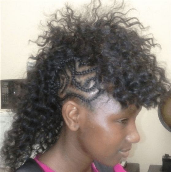 6 Edgy Braided Mohawk Hairstyles For Black Women In 2014 Inside Side Braided Mohawk Hairstyles With Curls (View 14 of 25)
