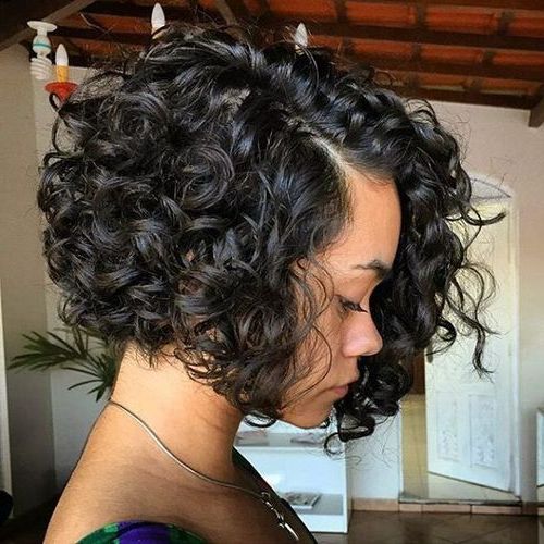 65 Different Versions Of Curly Bob Hairstyle | Curly Hair Pertaining To Short Asymmetric Bob Hairstyles With Textured Curls (Photo 19 of 25)