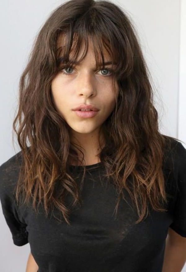 66 Hairstyles With Light Wispy Bangs – Style Easily Inside Soft And Casual Curls Hairstyles With Front Fringes (View 6 of 25)