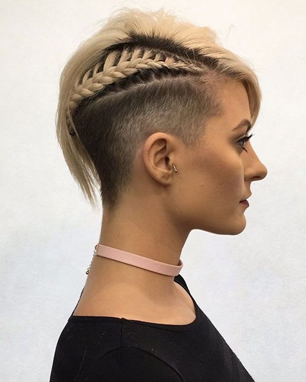73 Stunning Braids For Short Hair That You Will Love Intended For Short Blonde Braids Mohawk Hairstyles (View 21 of 25)