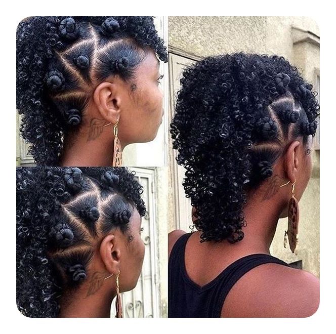 74 Cool Bantu Knots Hairstyles With How To Tutorials In Braided Bantu Knots Mohawk Hairstyles (Photo 14 of 25)