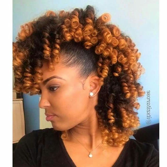 Beautiful Highlighted Mohawk ?? | Hairstyle Ideas | Curly For Curly Highlighted Mohawk Hairstyles (Photo 3 of 25)