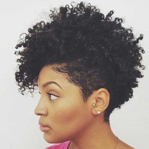 Black Hairstyles For Short Hair Growing Out: Mohawk Pertaining To Natural Curly Hair Mohawk Hairstyles (View 20 of 25)