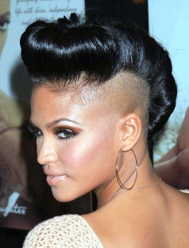Black Pompadour Updo | Be Hairstyles | Beauty | Pompadour Throughout Cassie Roll Mohawk Hairstyles (Photo 2 of 25)