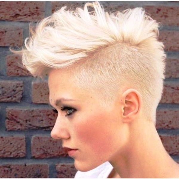 Bleached Blonde Soft Mohawk In 2019 | Really Short Hair Throughout Classic Blonde Mohawk Hairstyles For Women (Photo 2 of 25)