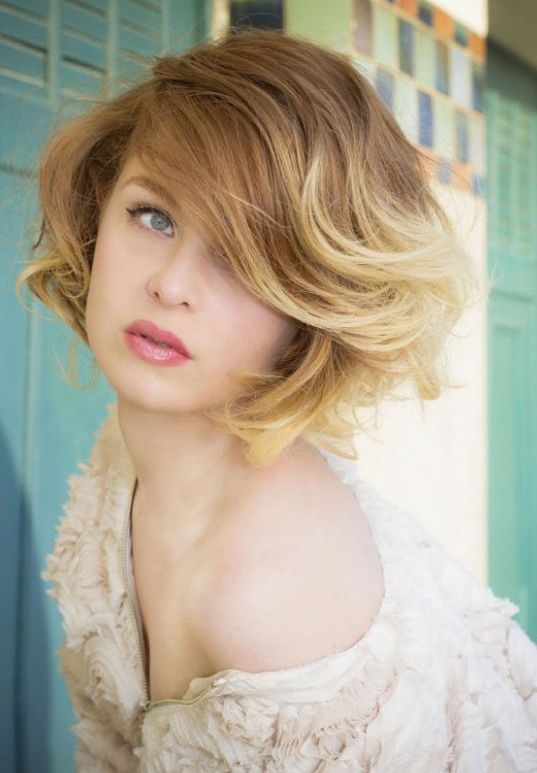 Bob Hairstyle Ideas 2019: The 30 Hottest Bobs For Women Pertaining To Volumized Curly Bob Hairstyles With Side Swept Bangs (Photo 18 of 25)
