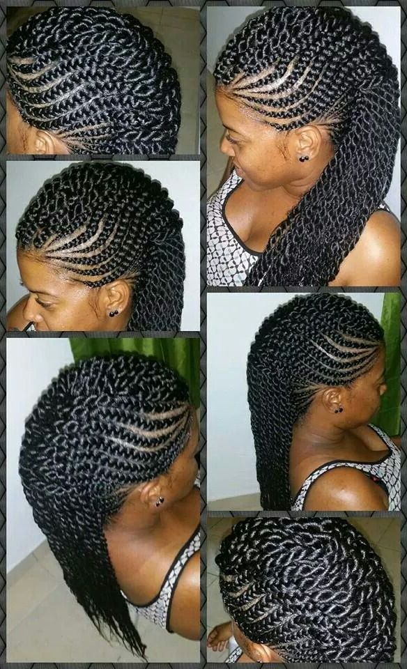 Braid And Twists Mohawk In 2019 | Natural Hair Styles, Long For Fully Braided Mohawk Hairstyles (View 8 of 25)