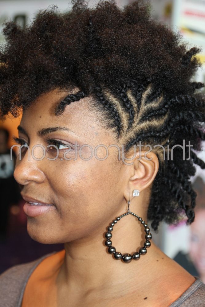 Braids And Mohawk Throughout Faux Mohawk Hairstyles With Natural Tresses (View 21 of 25)