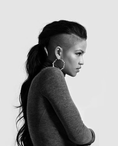 Cassie In 2019 | Undercut Hairstyles, Mohawk Ponytail Pertaining To Medium Length Mohawk Hairstyles With Shaved Sides (View 16 of 25)