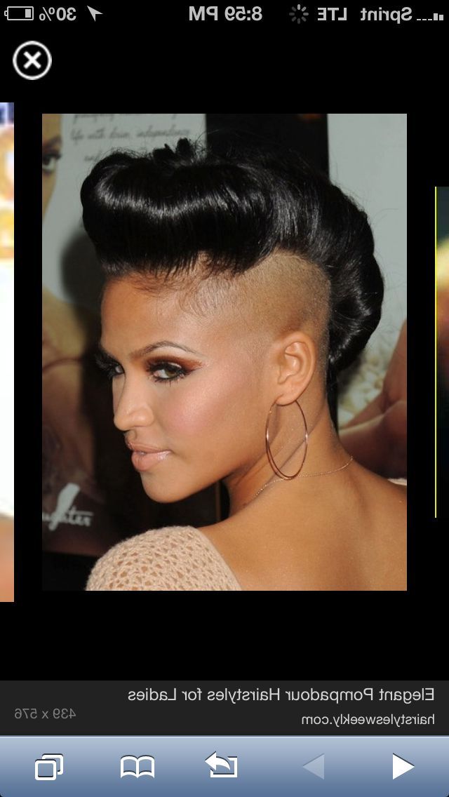 Cassie's Pompadour Hair Style Makes Me Wanna Shave My Head Intended For Cassie Bun Mohawk Hairstyles (Photo 8 of 25)