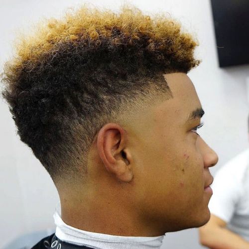Curly Hairstyles For Black Men 2019 | Men's Hairstyles + Within Mohawk Haircuts On Curls With Parting (View 21 of 25)