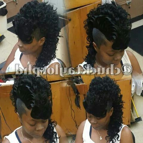 Curly Mohawk | Gents Hair Style, Ponytail Styles, Weave Pertaining To Curly Weave Mohawk Haircuts (Photo 8 of 25)