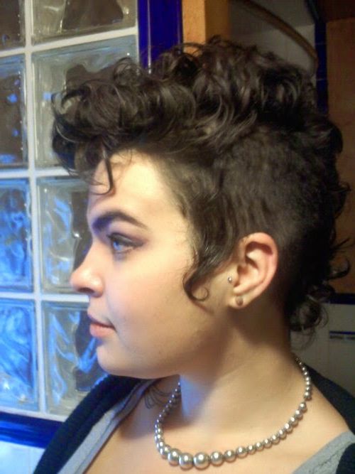 Curly Mohawk Hairstyles | Hairstylo Intended For Feminine Curls With Mohawk Haircuts (View 15 of 25)