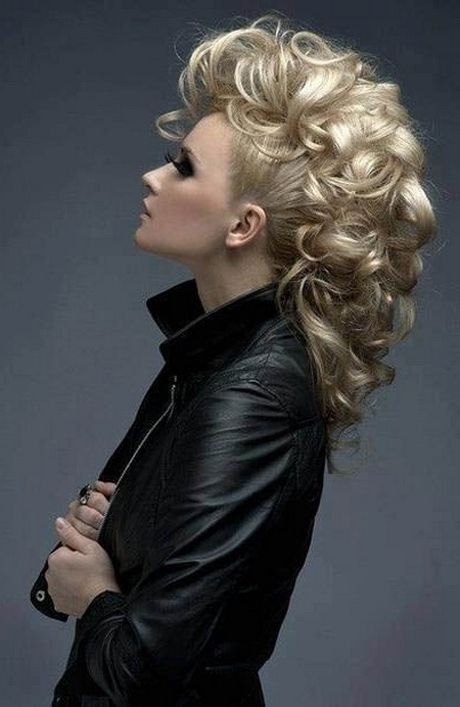 Curly Mohawk Hairstyles | Hairstylo Pertaining To Long Curled Mohawk  Haircuts (View 14 of 25)