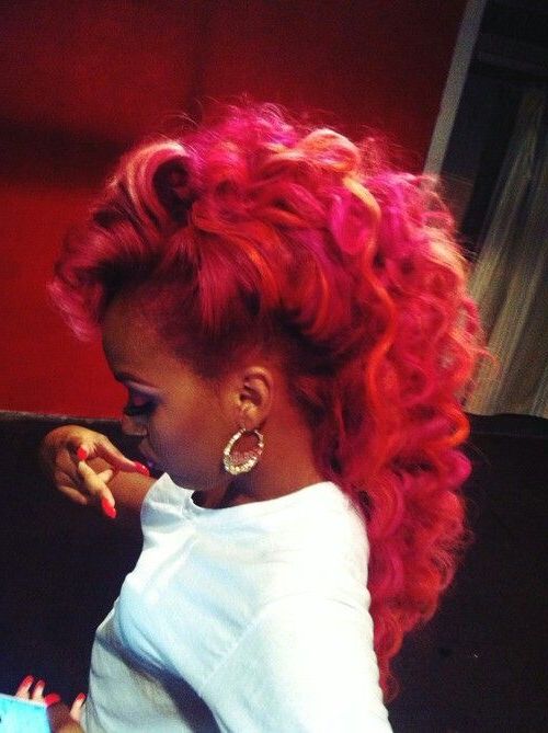 Curly Mohawk Hairstyles | Hairstylo With Regard To Curly Red Mohawk Hairstyles (Photo 10 of 25)