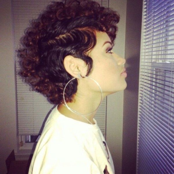 Curly Pixie Cut | Short Curly Hair, Mohawk Hairstyles Within Pixie Mohawk Haircuts For Curly Hair (View 3 of 25)