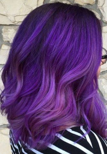 ??? ?? ????? Hair And Beauty In Ravishing Smoky Purple Ombre Hairstyles (Photo 1 of 25)