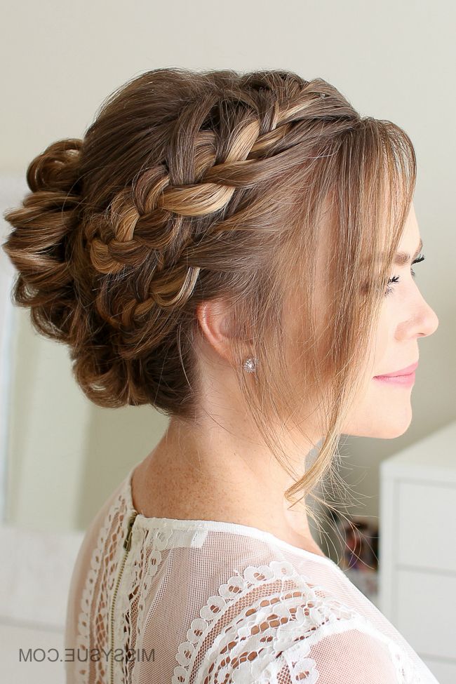 Double French Braid Mohawk Bun | Missy Sue With Regard To Braided Mohawk Bun Hairstyles (View 17 of 25)