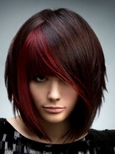 Edgy Medium Haircuts … | Emo Hair Color, Hair Lengths In Edgy Red Hairstyles (Photo 15 of 25)