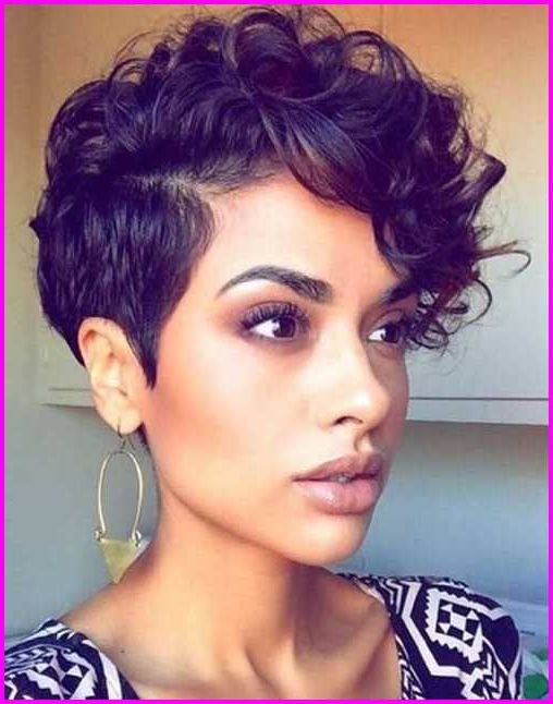 For Black Women – Curly Pixie & Mohawk | Curly Pixie Inside Short Pixie Haircuts With Relaxed Curls (View 4 of 25)