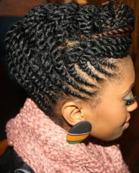 Latest Braided Mohawk Hairstyles And Updos Intended For Braided Mohawk Hairstyles With Curls (View 18 of 25)