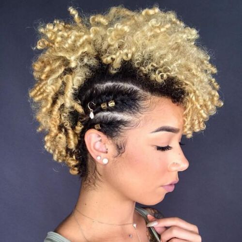 Learn How To Sport A Curly Mohawk: 50 Sweet Ideas | Hair For Blonde Curly Mohawk Hairstyles For Women (View 13 of 27)
