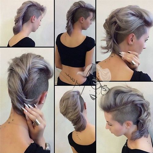 Long+pastel+lavender+mohawk+hairstyle In 2019 | Short Punk With Regard To Side Shaved Long Hair Mohawk Hairstyles (View 3 of 25)
