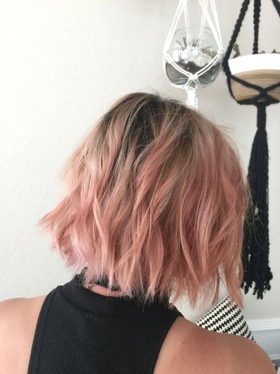 Loose Short Hair Styles – Bob Haircut With Pink Color With Regard To Pink Bob Haircuts (View 22 of 25)