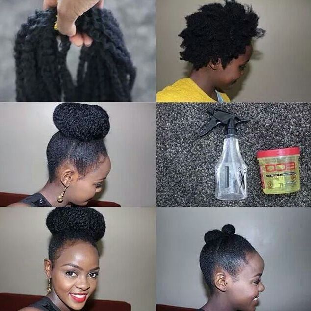 Marley Puff | Natural Hair Styles, Natural Hair Updo, Hair For Braided Bun Hairstyles With Puffy Crown (Photo 6 of 25)