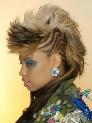 Medium Length Mohawk With Ponytail And Blonde | Hair I Go Intended For Medium Length Blonde Mohawk Hairstyles (Photo 4 of 25)