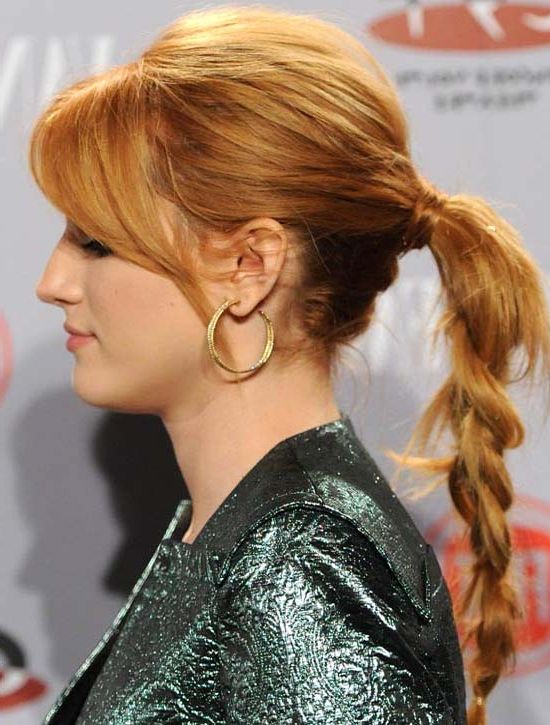 Messy Braided Ponytail With Puffy Crown And Side Sweep For Stylish Updos With Puffy Crown And Bangs (Photo 6 of 25)