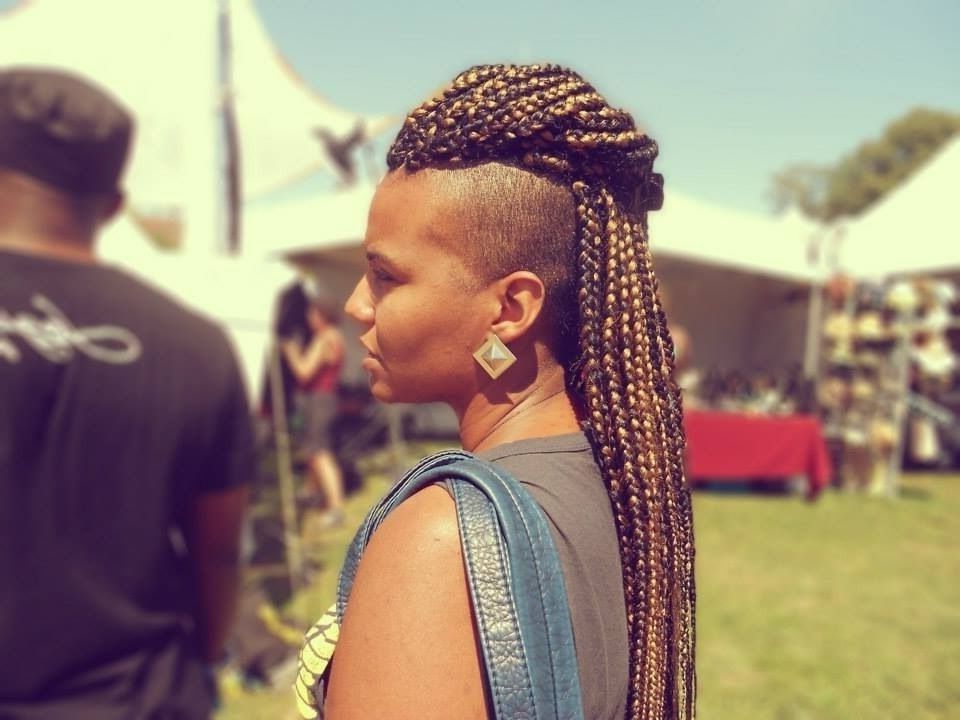Mohawk Box Braids..not So Low On The Sides Though | African Within Box Braids Mohawk Hairstyles (Photo 5 of 25)