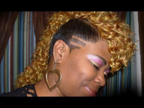 Mohawk Hairstyle With Curly Weave – Youtube Throughout Curly Weave Mohawk Haircuts (Photo 2 of 25)