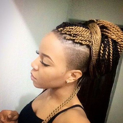 Mohawk Hairstyles Braids With Shaved Sides | Braided Mohawk Within Short Blonde Braids Mohawk Hairstyles (Photo 1 of 25)