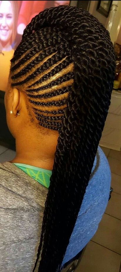 Mohawk Twist Braids | Braid Styles, Natural Hair Styles Pertaining To Twisted And Braided Mohawk Hairstyles (View 5 of 25)