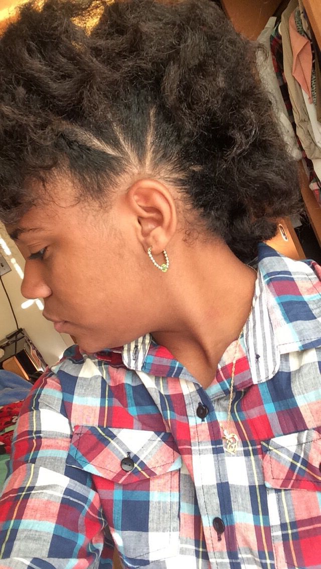 Parted Mohawk With A Curl Out W/flexi Rods | My Styles Within Mohawk Haircuts On Curls With Parting (View 10 of 25)